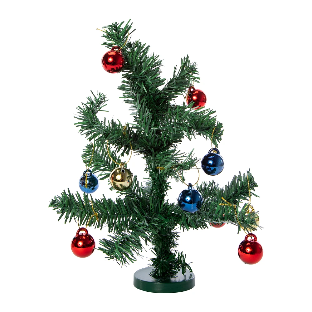 12in mini christmas tree with ornaments