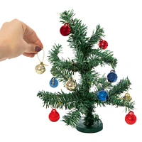 12in mini christmas tree with ornaments