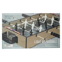 wooden tabletop light-up foosball game 23in