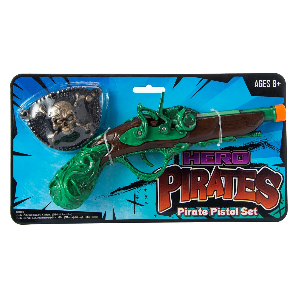 hero pirate pistol & eyepatch playset