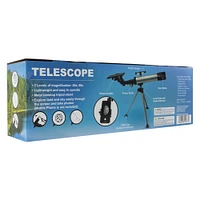 tabletop telescope, phone holder & tripod, 400x50mm