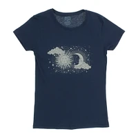 juniors sun & moon graphic tee