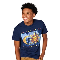 juniors sun & moon graphic tee