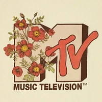 floral mtv™ logo graphic tee