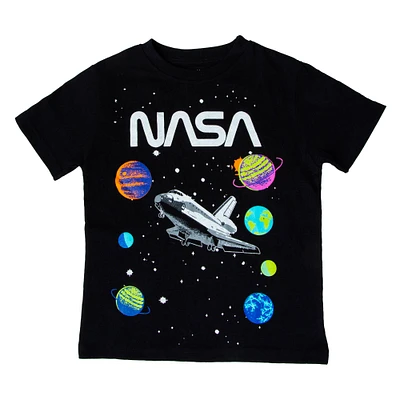 kid's neon NASA® graphic tee
