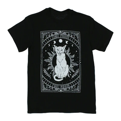 'the moon' cat tarot card graphic tee