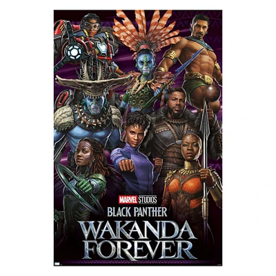 Marvel Black Panther 'Wakanda forever' group poster