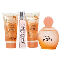 kimberly sweet peach limited edition bath & body set 4-piece