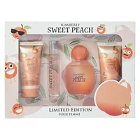 kimberly sweet peach limited edition bath & body set 4-piece