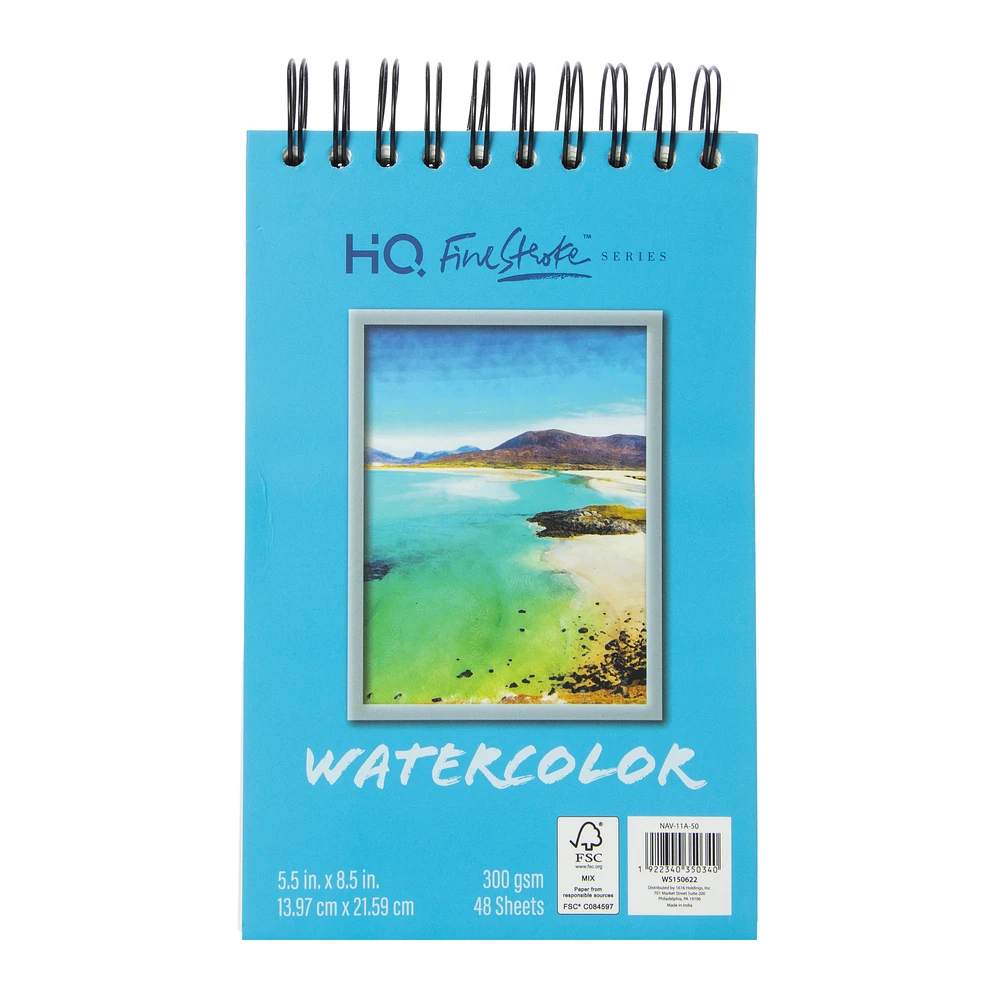 small watercolor sketch pad 5.5in x 8.5in 48 sheets