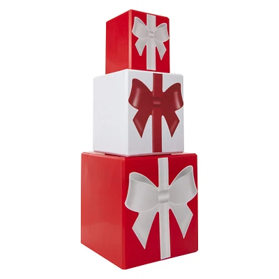 stacked gift box holiday decor 23.8in