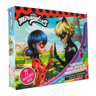 miraculous: tales of ladybug & cat noir™ floor jigsaw puzzle 72-piece