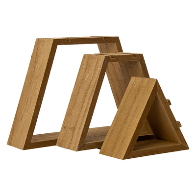 stacked wood tabletop christmas tree 14in