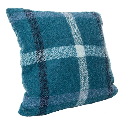 plaid throw pillow 16in