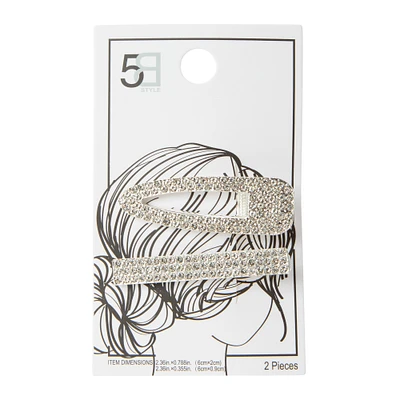 rhinestone snap clip 2-pack