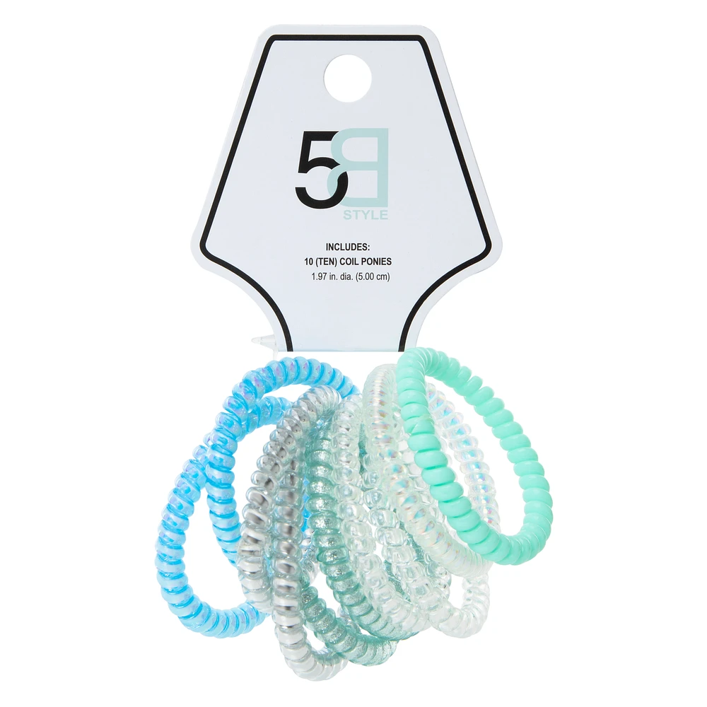 metallic hair coils 10-pack