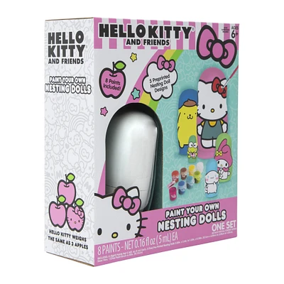 5-piece hello kitty® paint-your-own nesting dolls craft