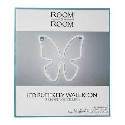 LED butterfly wall icon 8.6in