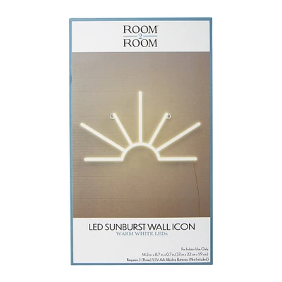 LED sunburst wall icon light 14.5in