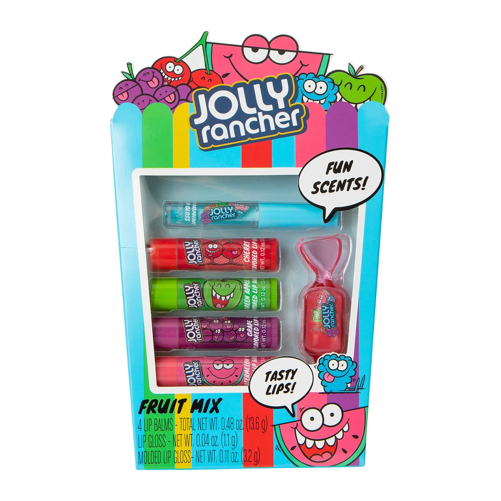 jolly rancher® flavored lip balm & gloss kit 6-piece - fruit mix