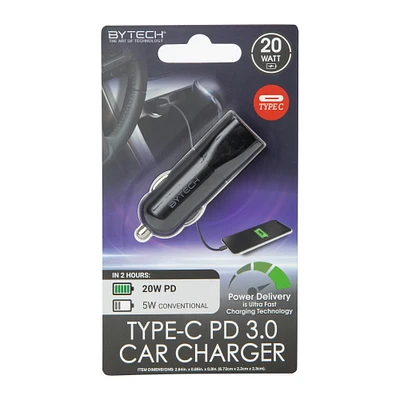 20W USB Type-C pd 3.0 ultra fast car charger