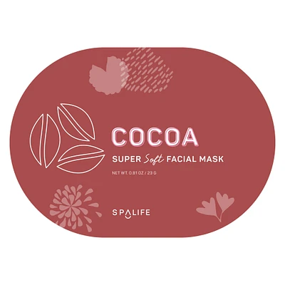 spa life™ cocoa oval face mask 0.81oz