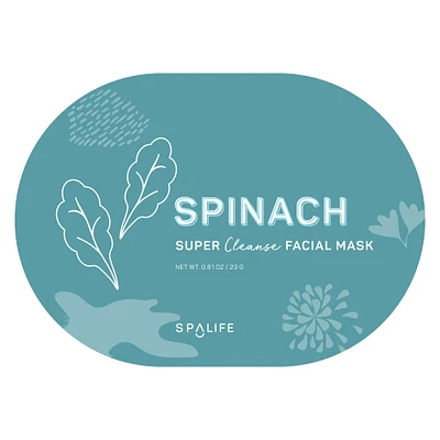 spa life™ spinach oval face mask 0.81oz
