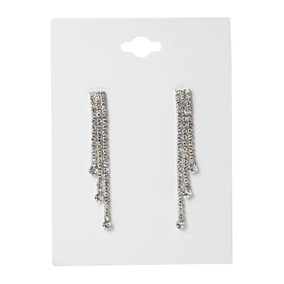 glam rhinestone dangle earrings