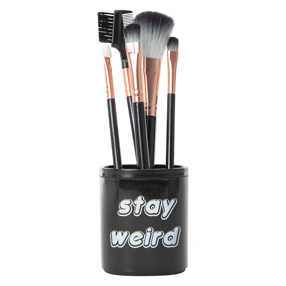 gina beauty™ makeup brush set with holder 6-piece