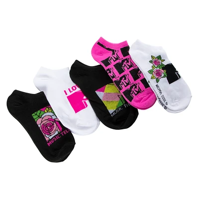 ladies mtv™ ankle socks 5-pack