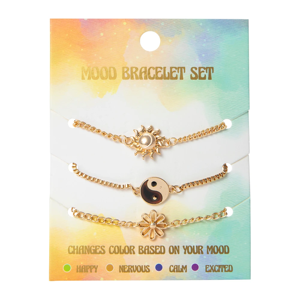 mood bracelet set 3-piece