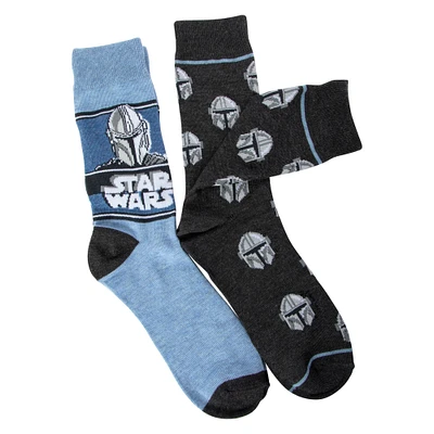 Star Wars Mandalorian mens crew socks 2-pack – Boba Fett