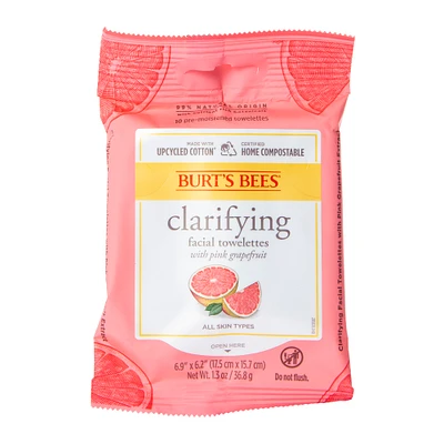 burt's bees® clarifying facial towelettes with grapefruit 1.3 fl.oz