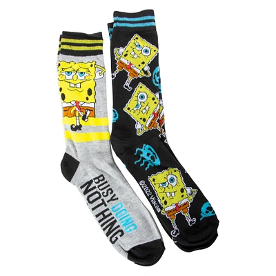 spongebob squarepants™ mens crew socks 2-pack