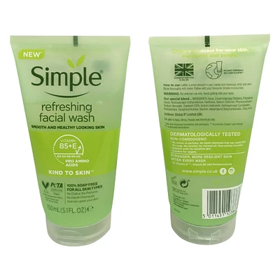 simple® refreshing facial wash 5.1oz