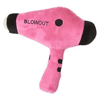 hair dryer plush dog toy 9.5in
