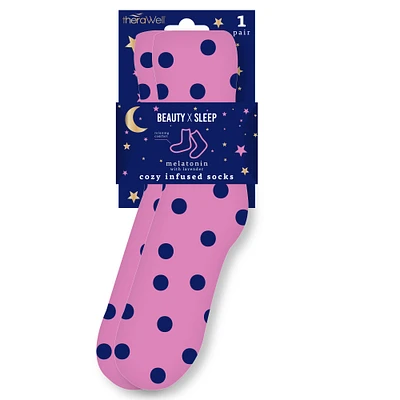 therawell® beauty x sleep melatonin infused cozy socks