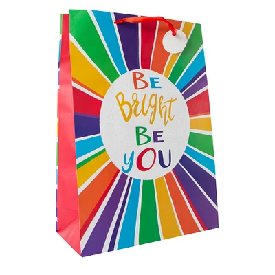 jumbo rainbow party gift bag 17.8in x 12.8in