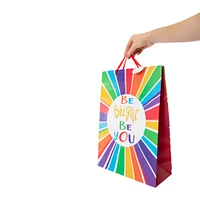 jumbo rainbow party gift bag 17.8in x 12.8in