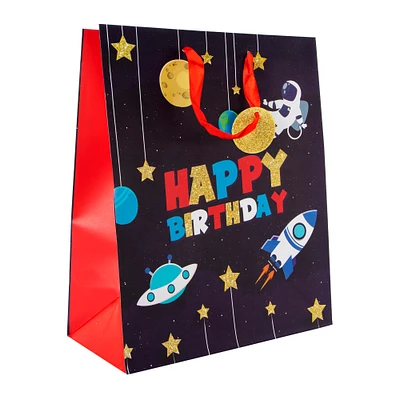 large moon & stars gift bag 12.75in x 10.38in