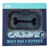 pet waste bag dispenser & refills 2-count
