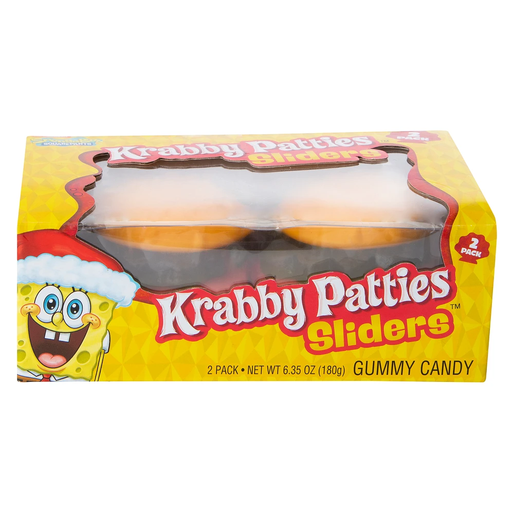 spongebob squarepants™ krabby patty gummy candy sliders 2-pack