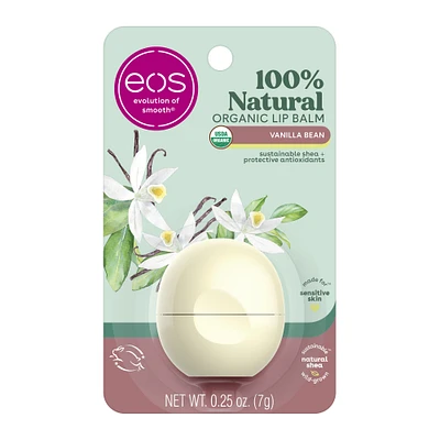 eos® 100% natural organic shea butter lip balm sphere - vanilla bean
