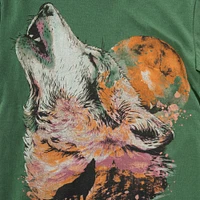 wolf & full moon graphic tee