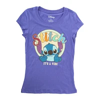 juniors Disney Stitch 'vibe' graphic tee