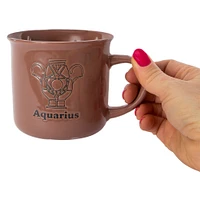 embossed ceramic zodiac mug