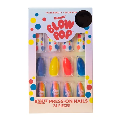 charms® blow pop® press on nails 24-piece set