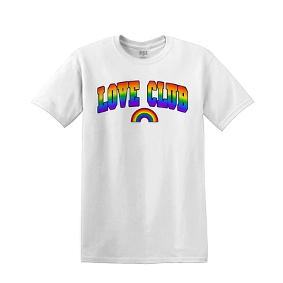 rainbow 'love club' graphic tee
