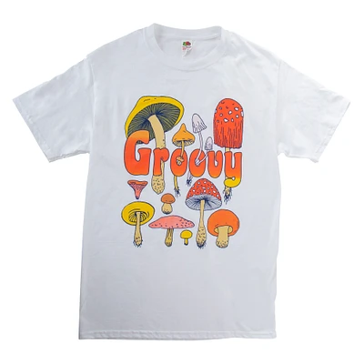 groovy mushroom graphic tee