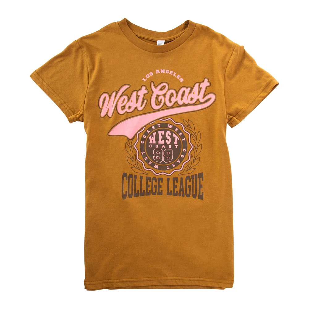 'west coast college league' graphic tee